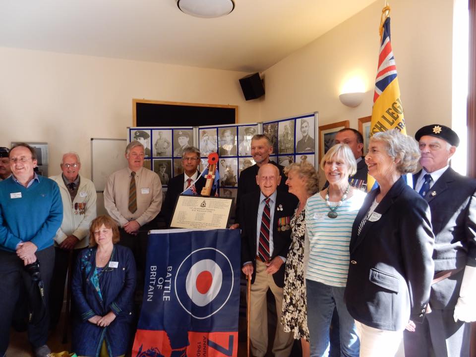 75th anniversary of the battle of britain plaque unveiling RAF Warmwell 152 Hyderabad Squadron