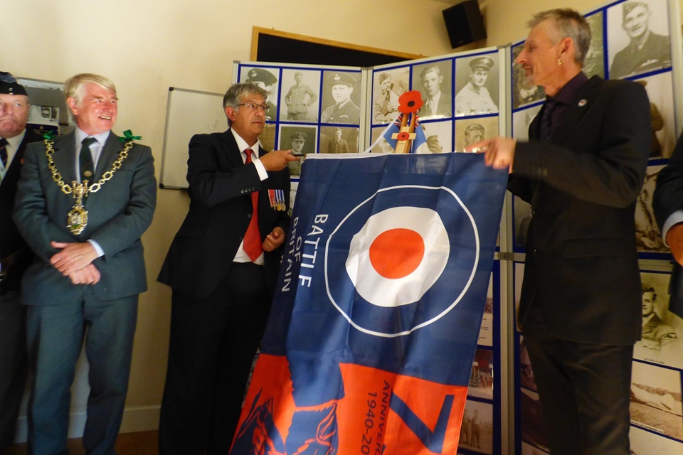 75th anniversary of the battle of britain plaque unveiling RAF Warmwell 152 Hyderabad Squadron 12