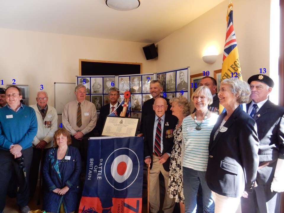 75th anniversary of the battle of britain plaque unveiling RAF Warmwell 152 Hyderabad Squadron 16
