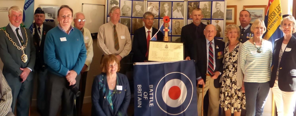 75th anniversary of the battle of britain plaque unveiling RAF Warmwell 152 Hyderabad Squadron 17