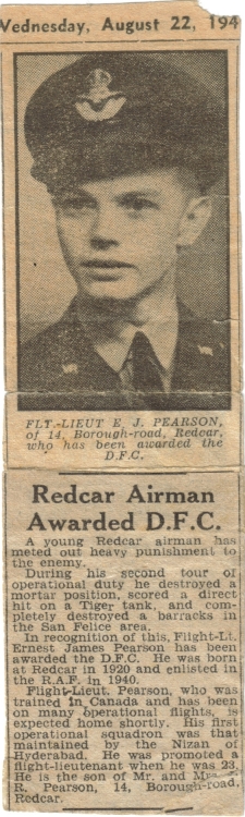 Flt Lt EJ Pearson DFC 2A