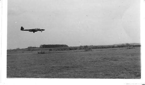 Meteor_NF_14_landing_RAF_Wattisham_1956